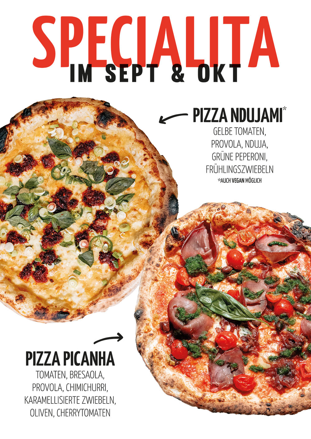 Special-Pizza im September & Oktober
